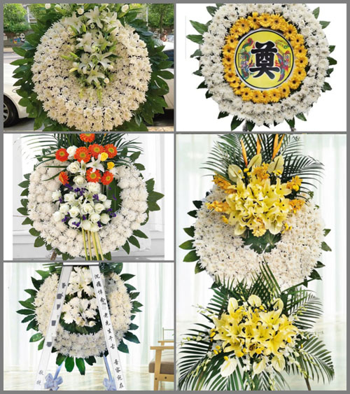 湖北黄冈市黄梅县柳林乡陈湖咀村花圈速递